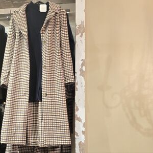 Elegant Checkered Trench Coat for Women